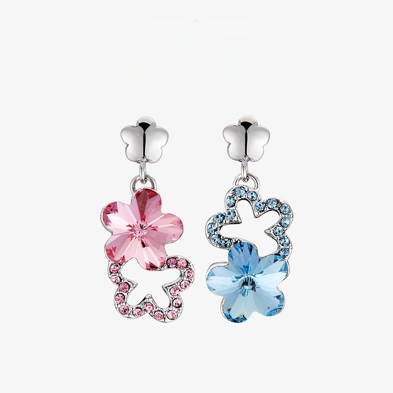 Two-tone flower earrings