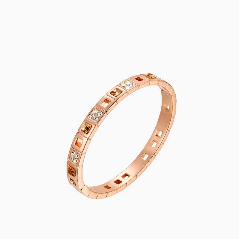 Gold-plated Oval Bracelet