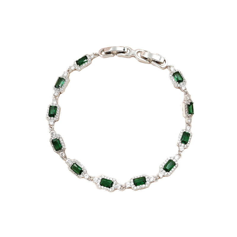 Square gemstone bracelet