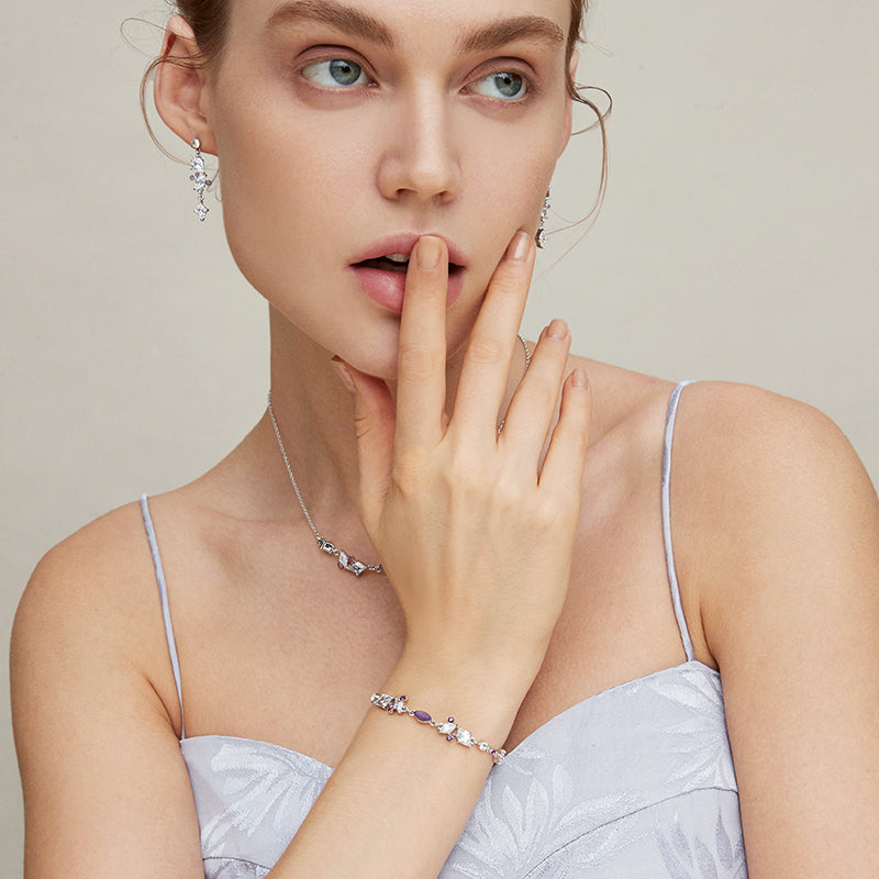 Light Luxury Crystal-Like Romantic Purple Bracelet