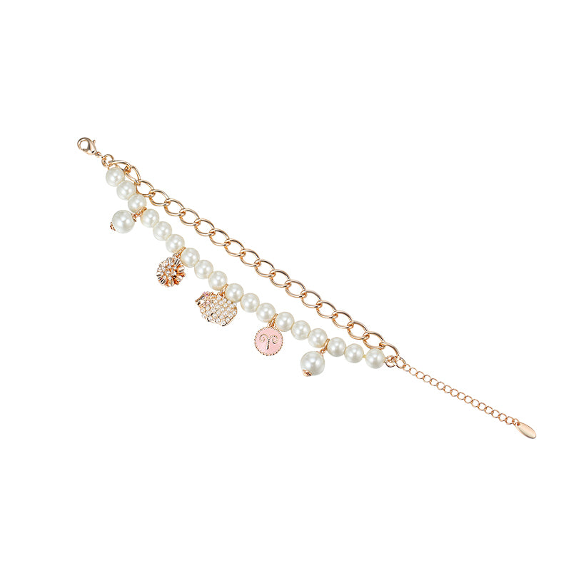Layered Pearl Bracelet for Women - Creative Multi-Element Design, Premium Sheep Motif Jewelry"