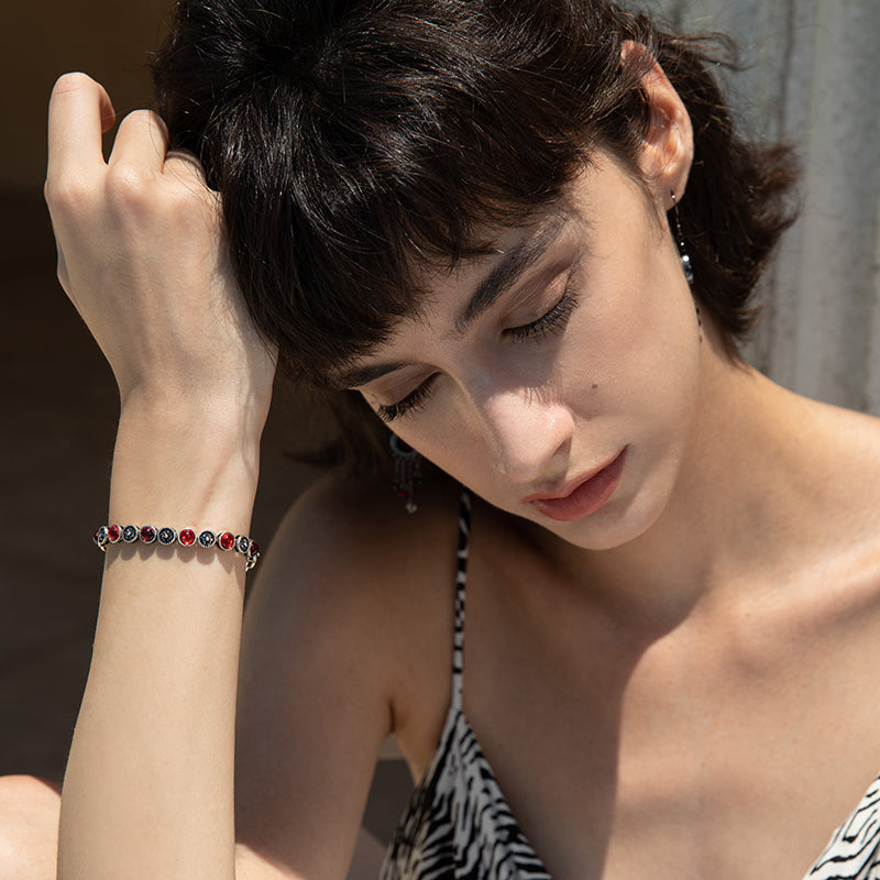 Dual-Color Arrangement Retro Beaded Bracelet