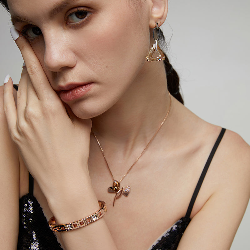 Gold-plated Oval Bracelet