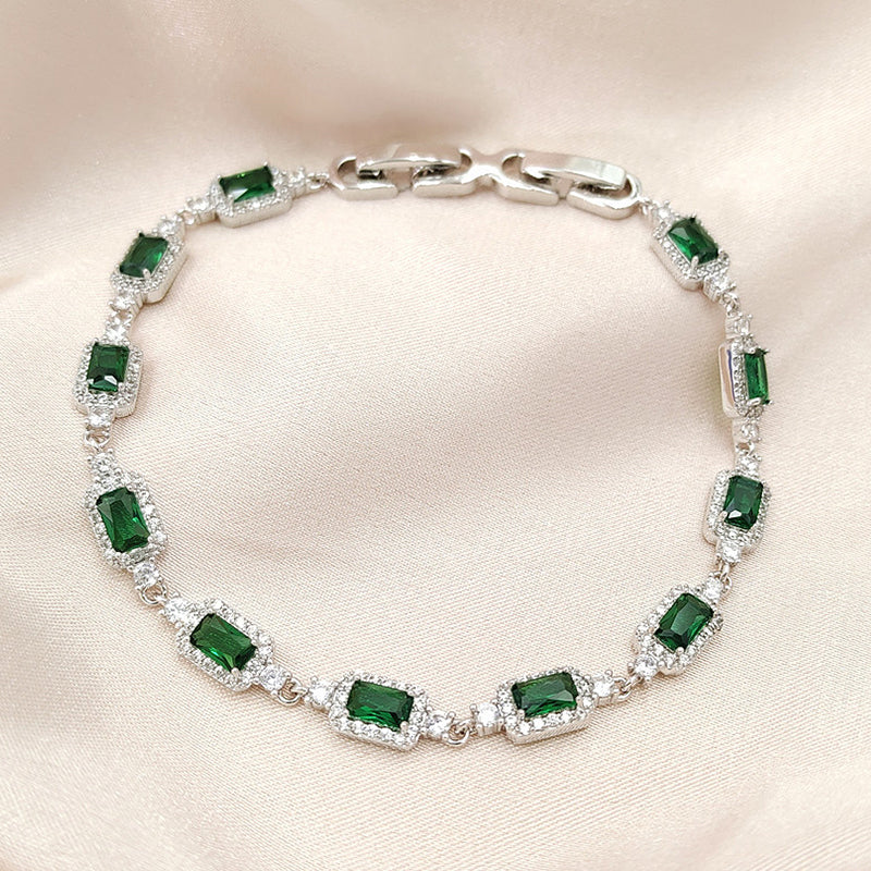 Square gemstone bracelet