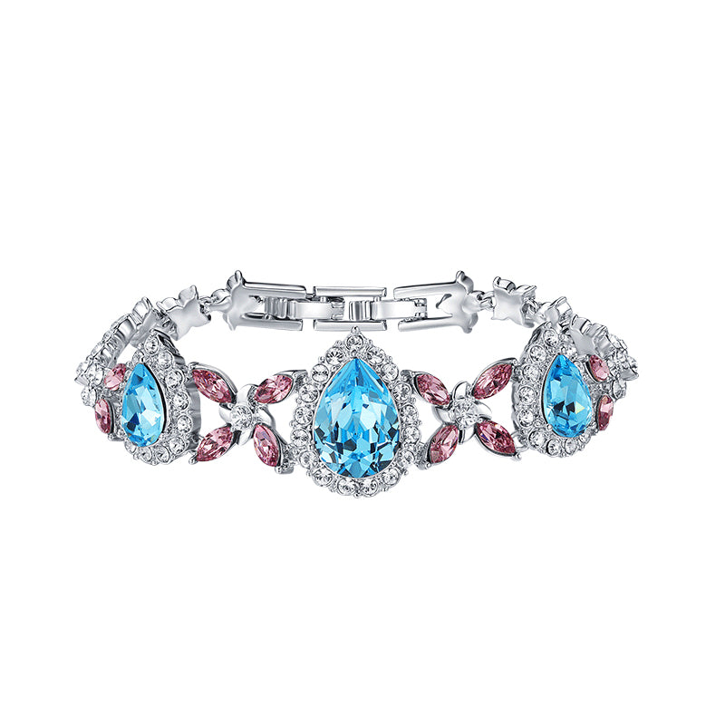 Blue Teardrop Large Stone Bracelet