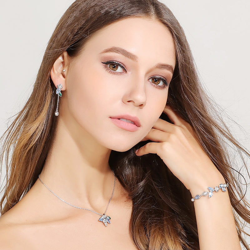 S925 Silver Simulated Crystal Bracelet‌