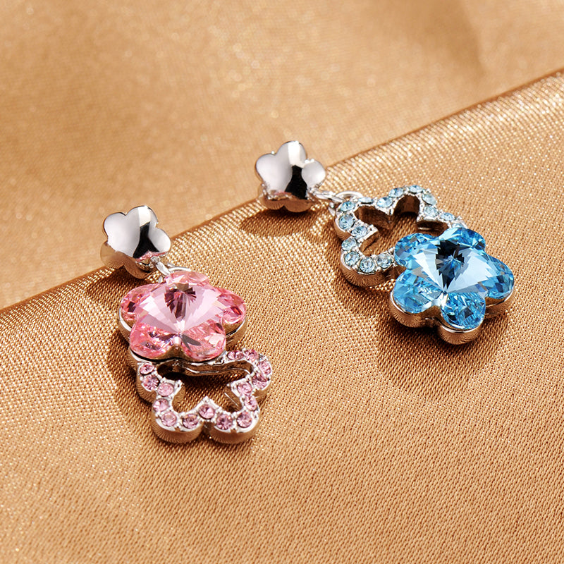 Two-tone flower earrings