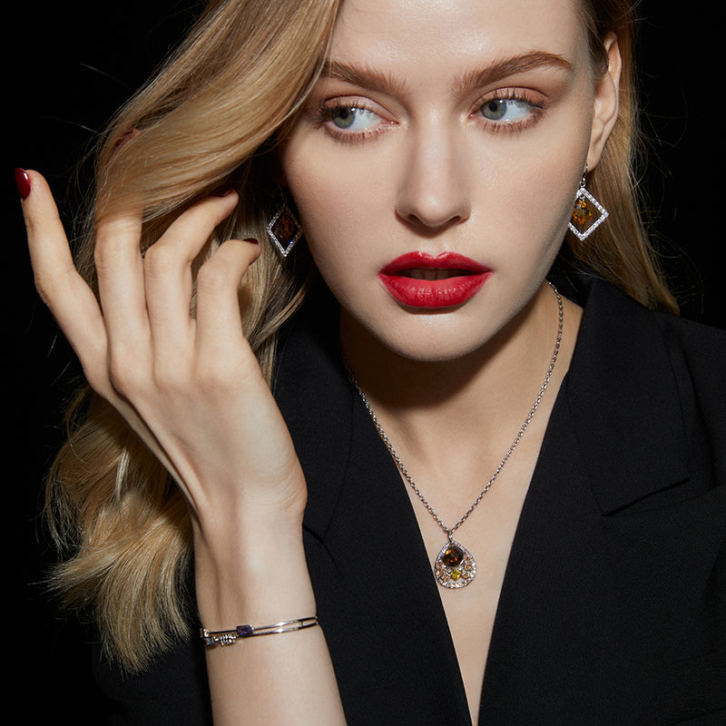 Square Yellow Earrings