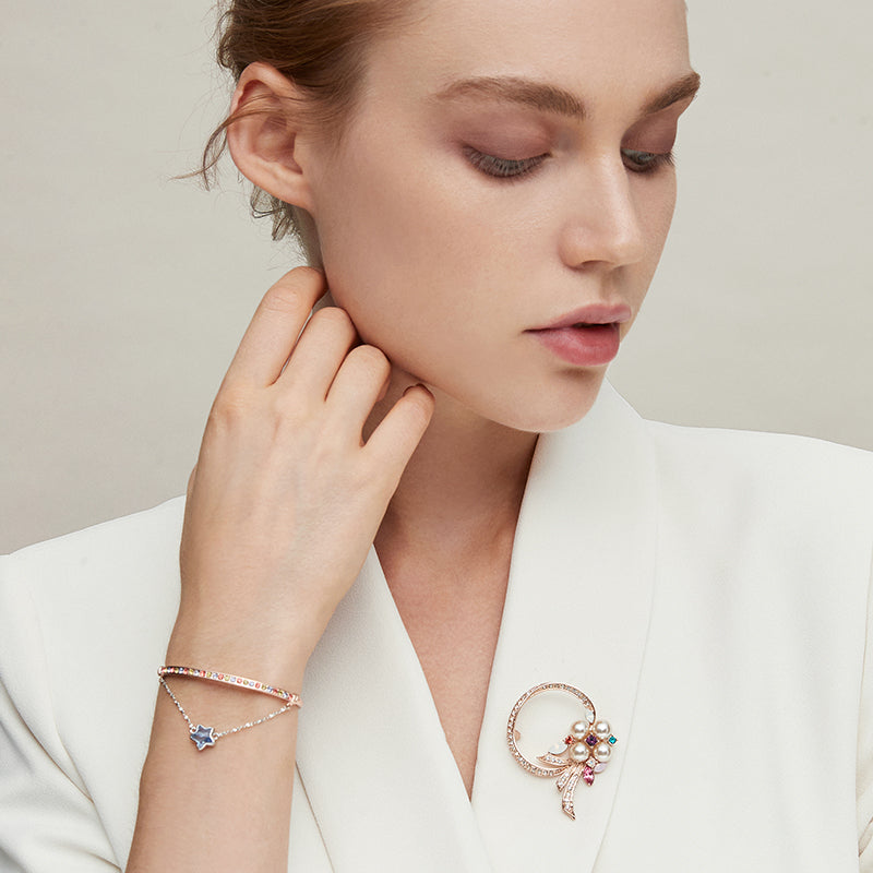 Double-Layer Bracelet - Stargazing Light Luxury Small-Batch Delicate Gold Bangle