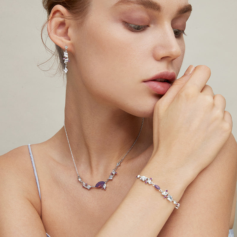 Light Luxury Crystal-Like Romantic Purple Bracelet