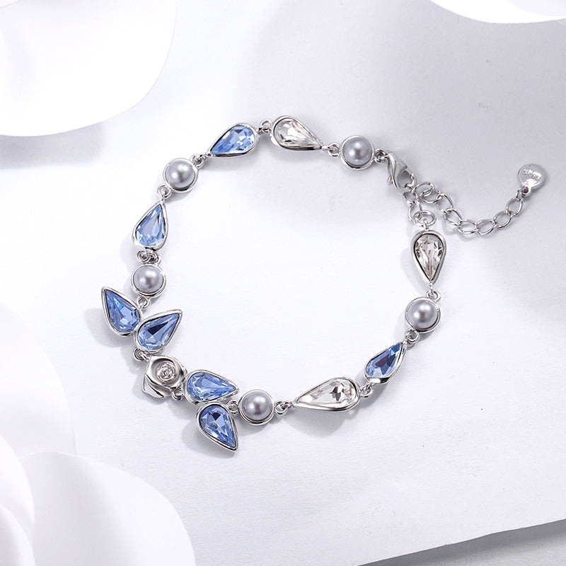 S925 Silver Simulated Crystal Bracelet‌
