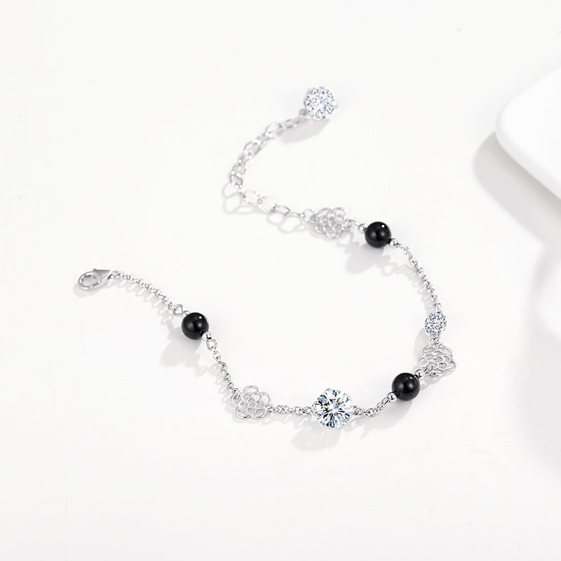 Black Bead Bracelet