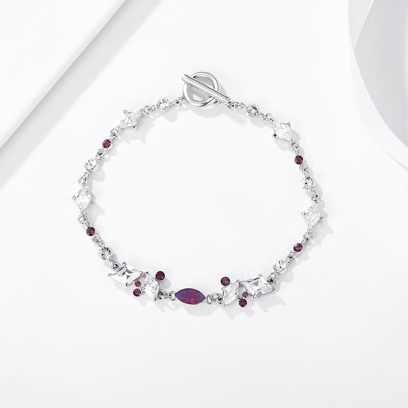 Light Luxury Crystal-Like Romantic Purple Bracelet
