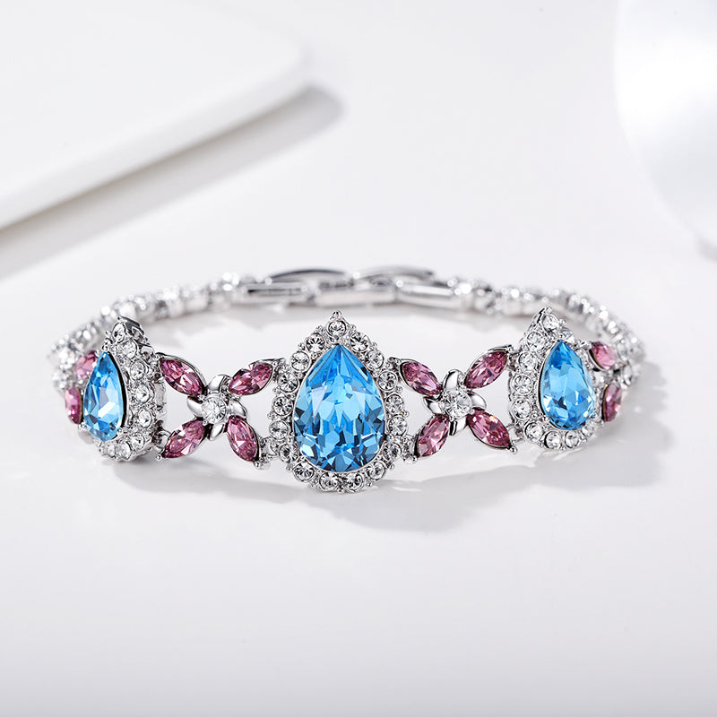 Blue Teardrop Large Stone Bracelet