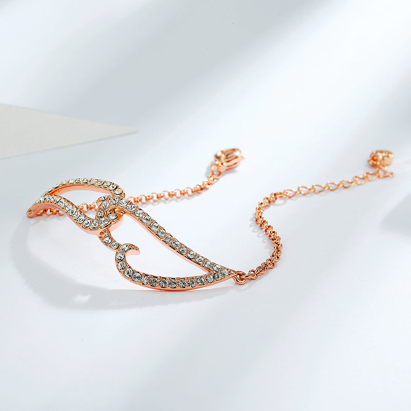 Open-Heart Pendant Bracelet