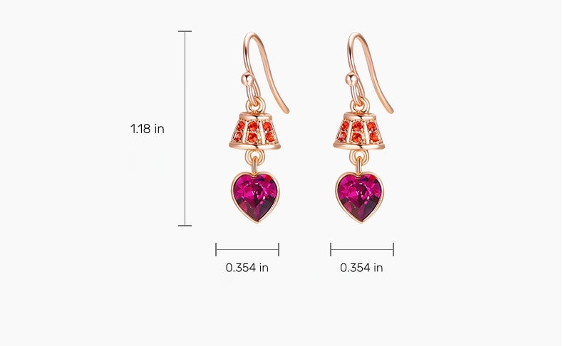 Heart-shaped Lamp Earrings