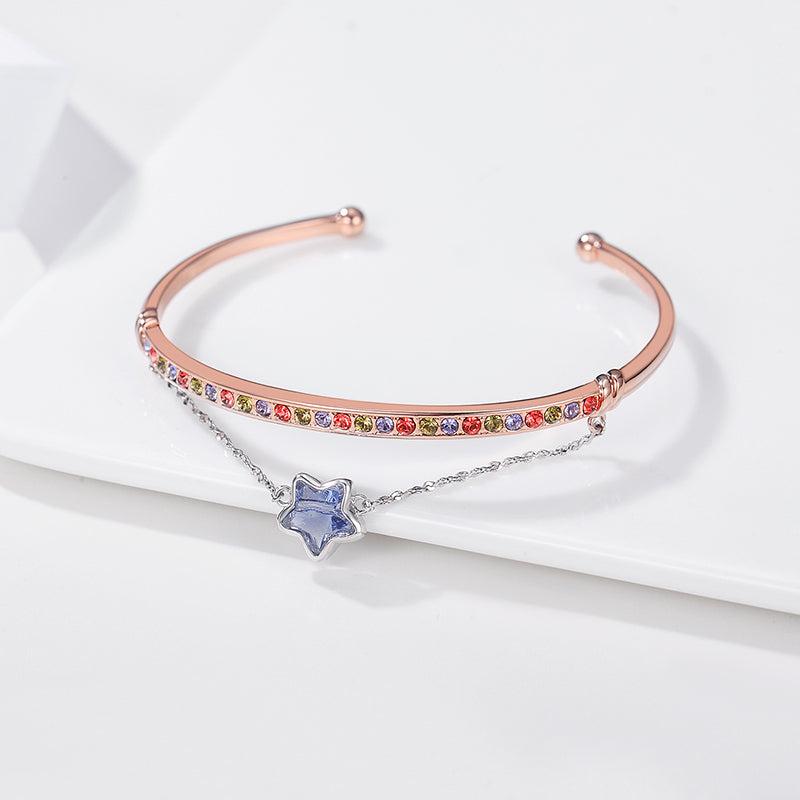 Double-Layer Bracelet - Stargazing Light Luxury Small-Batch Delicate Gold Bangle